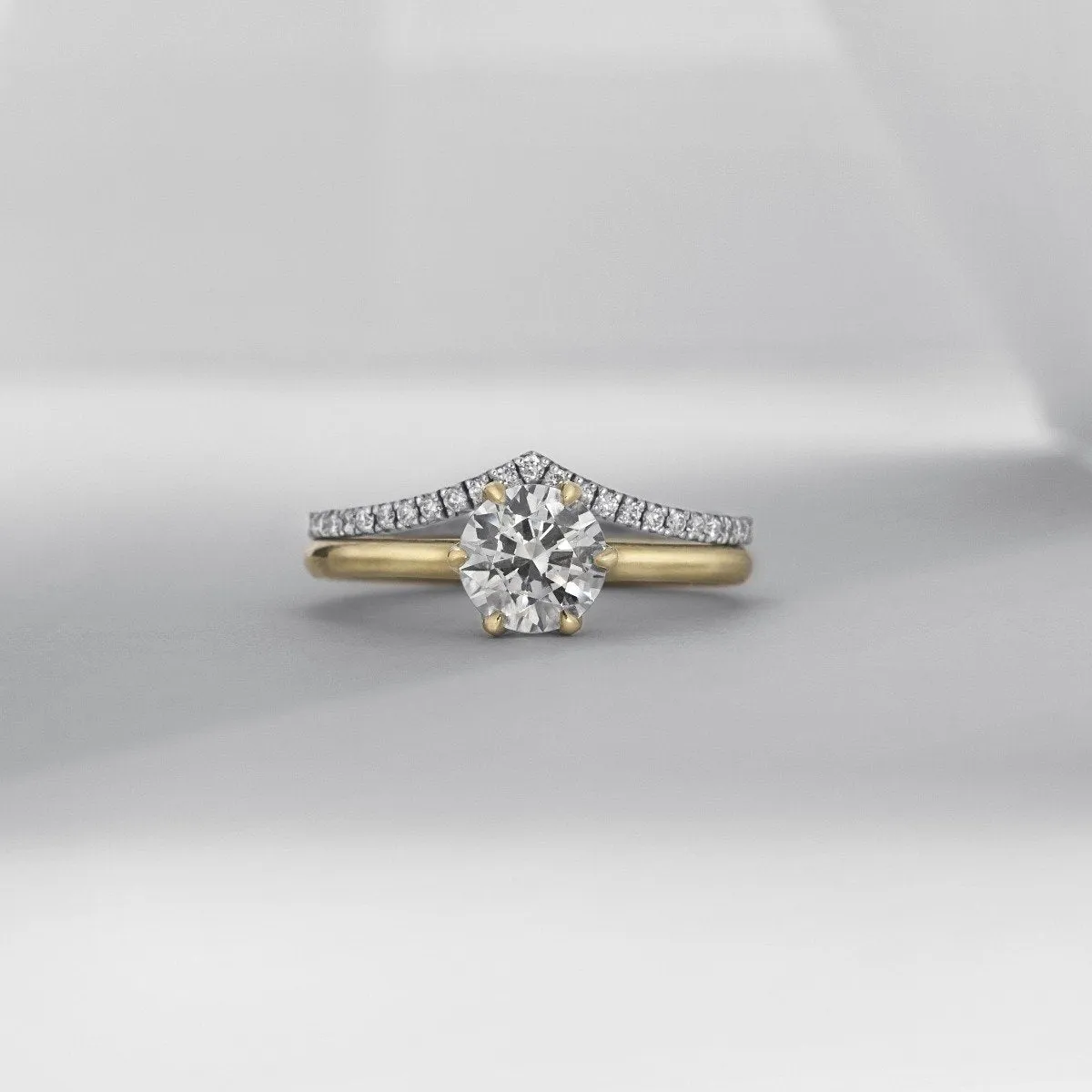 18K Gold "Chispa" 6-Prong Ring Mount