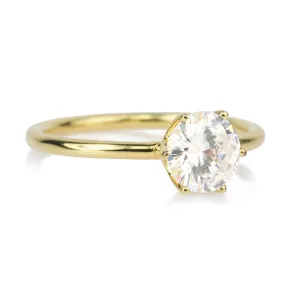 18K Gold "Chispa" 6-Prong Ring Mount