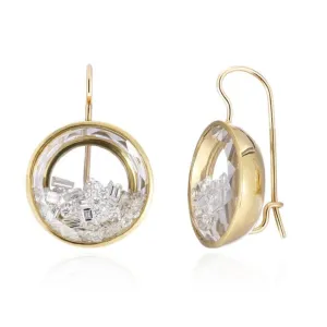 18K Gold Round "New Core 15" Diamond "Shake" Earrings