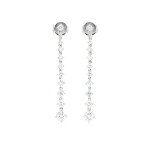 18k White Gold Diamond Drop Earrings