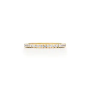 18K Yellow Gold Kwiat Stackable Slim Ring with Diamonds