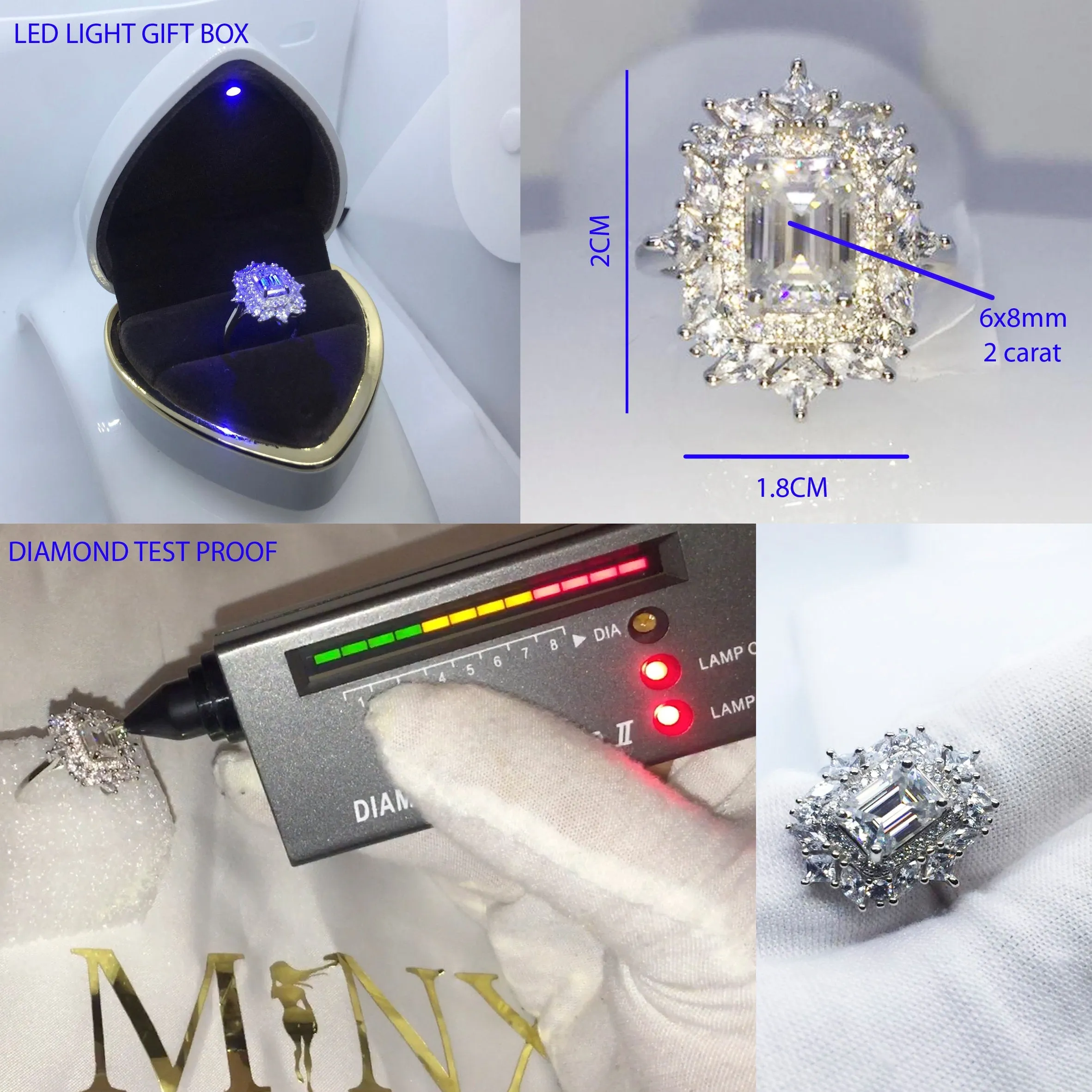 2 carat | Womens Engagement Ring | Moissanite Ring