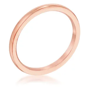 2 mm IPG Rose Goldtone Stainless Steel Wedding Band