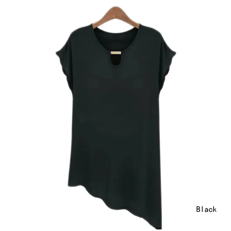2015 Brand New Plus Size Chiffon Shirts Fashion Women Solid Casual Summer Blouse Butterfly Sleeves Blusas Femininas S-XXL Camisa