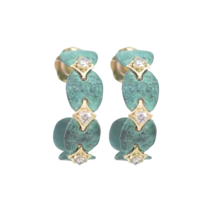 27MM BRASS ARTIFACT SIDE HOOP EARRINGS