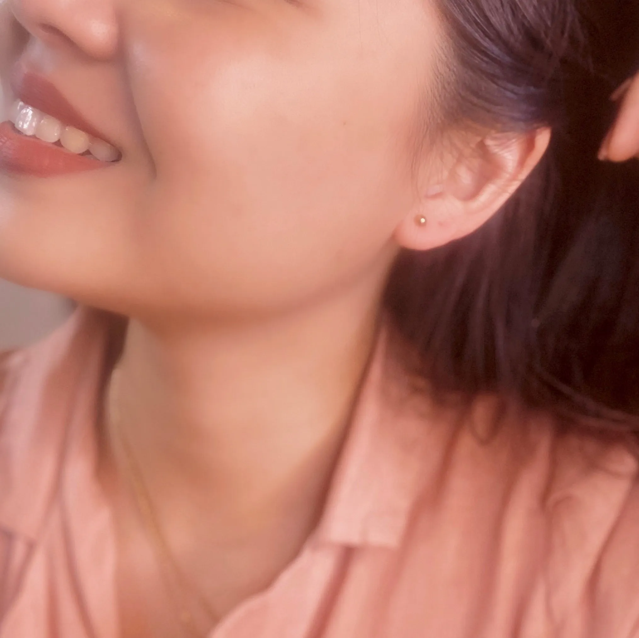3MM Ball Stud Earrings   detachable chain hoop