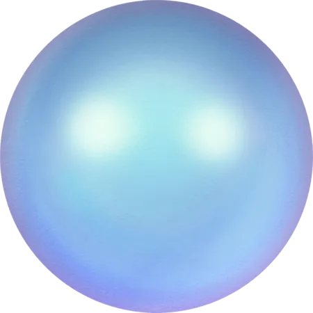 5817 Cabochon Pearls (Half-Drilled), Crystal Iridescent Light Blue Pearl (001 948)