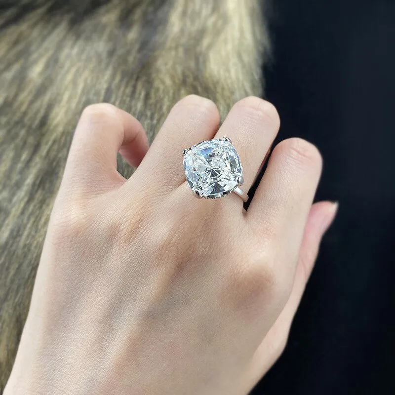 8ct Moissanite Diamond Ring silver Wedding for Women Jewelry