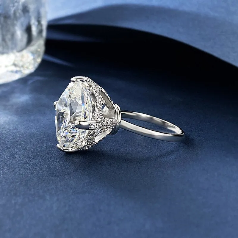 8ct Moissanite Diamond Ring silver Wedding for Women Jewelry