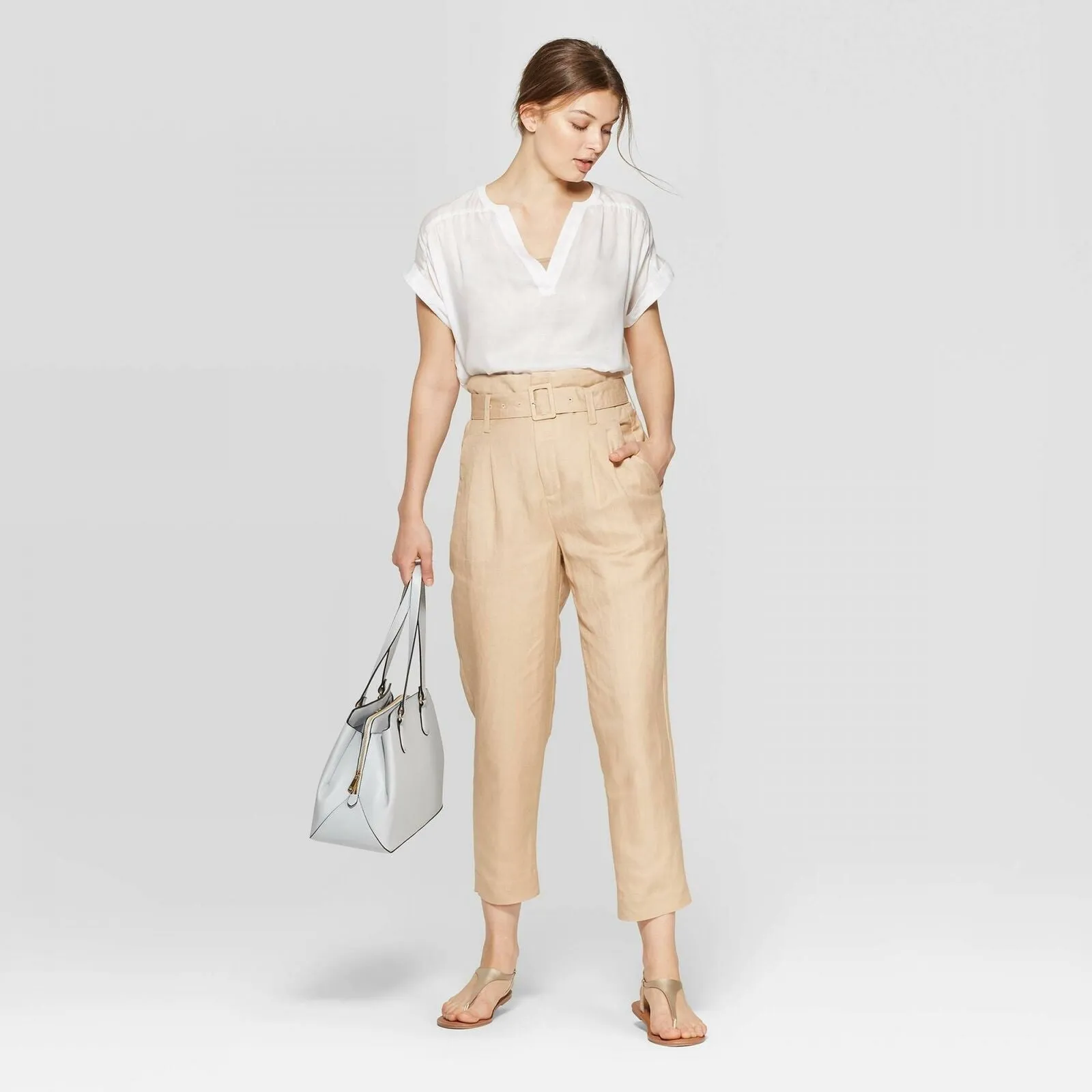 A New Day Women's Regular High Rise Straight Leg Ankle Length Pants