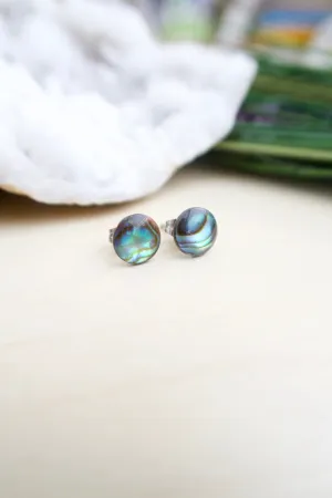 Abalone Earrings on Surgical Steel posts