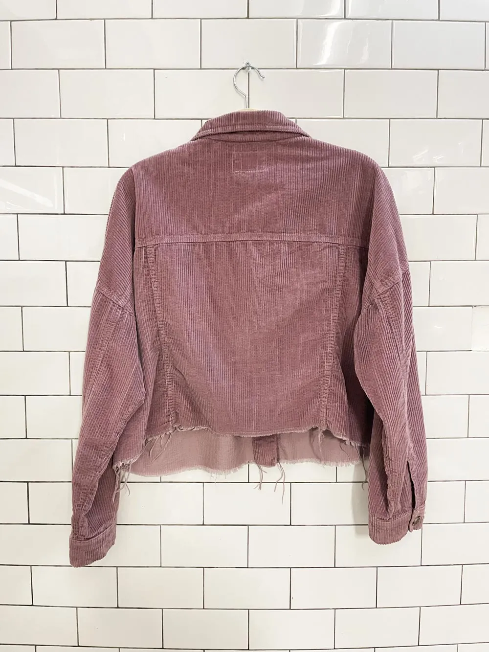 ae chunky cord cropped shirt