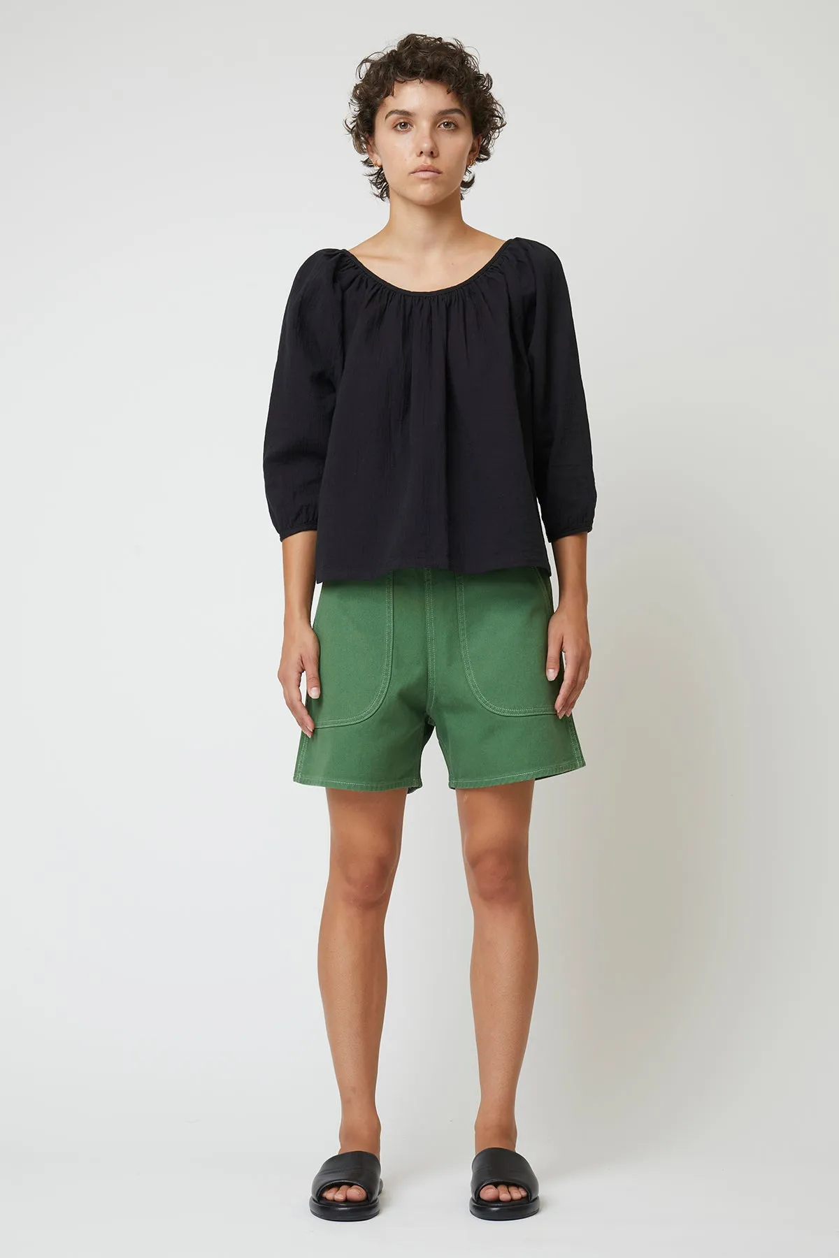 Afton Top in Crinkled Cotton