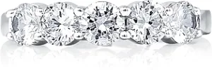 A.Jaffe 5 Stone Diamond Wedding Band