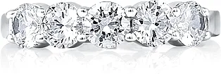 A.Jaffe 5 Stone Diamond Wedding Band