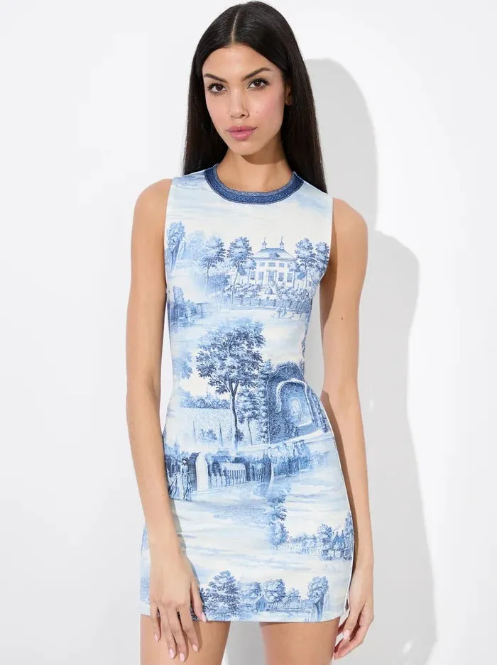 Alice   Olivia Wynell Fitted Mini Dress in Chateau