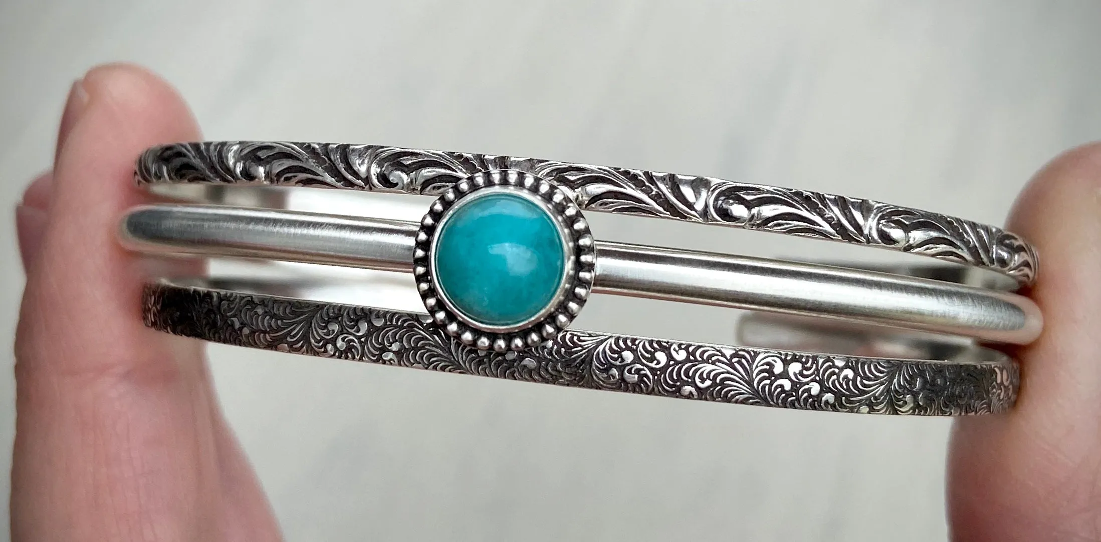 Amazonite Stacker Cuff Set