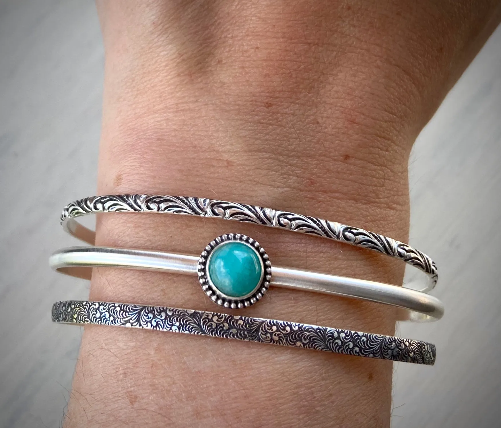 Amazonite Stacker Cuff Set