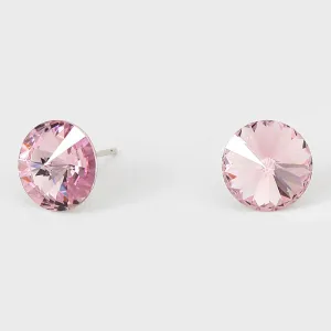 Amethyst Small Round Crystal Stud Earrings | 10mm = 0.39" | 123271