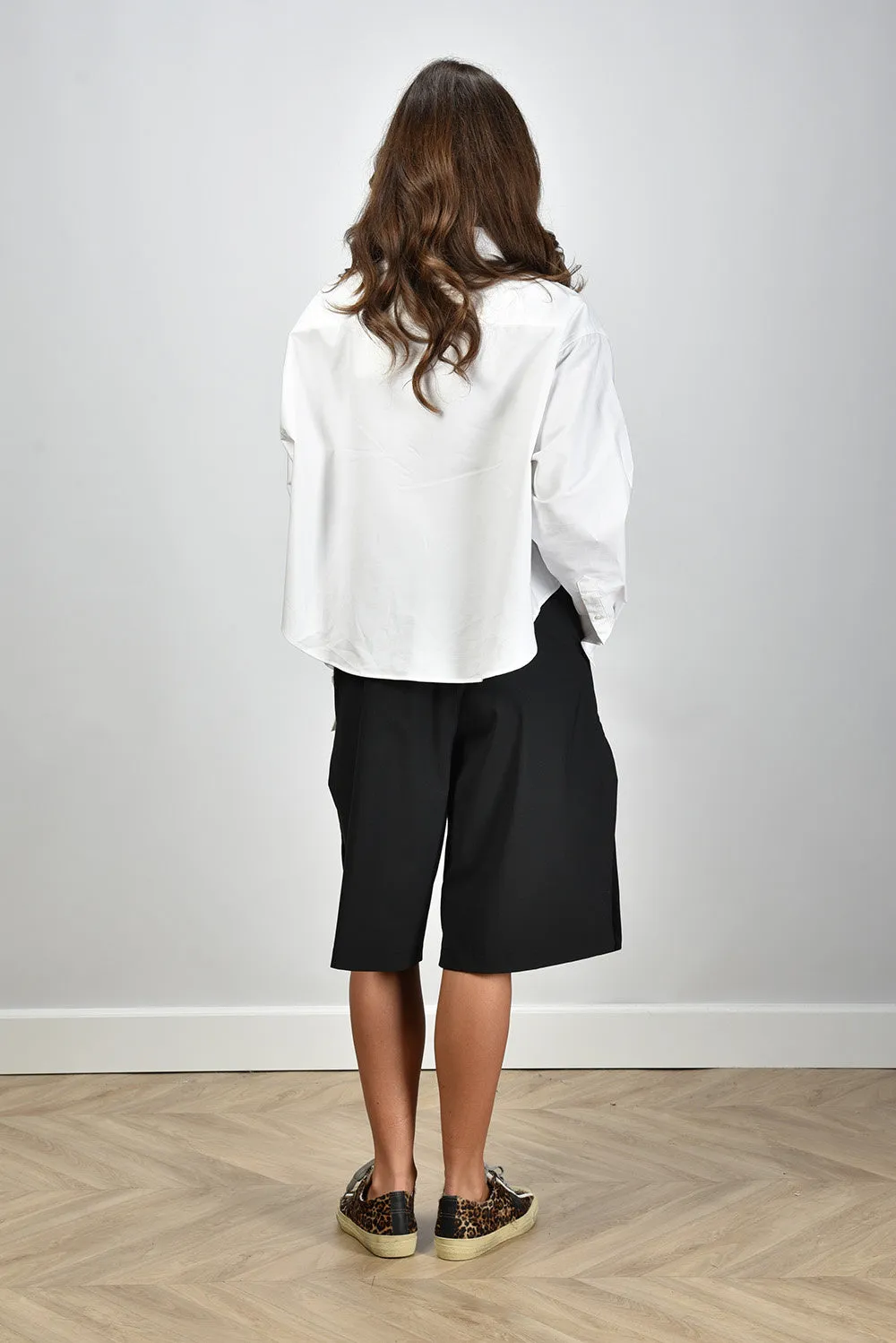 Ami Paris blouse Cropped Oversized USH123.CO0031 natural white