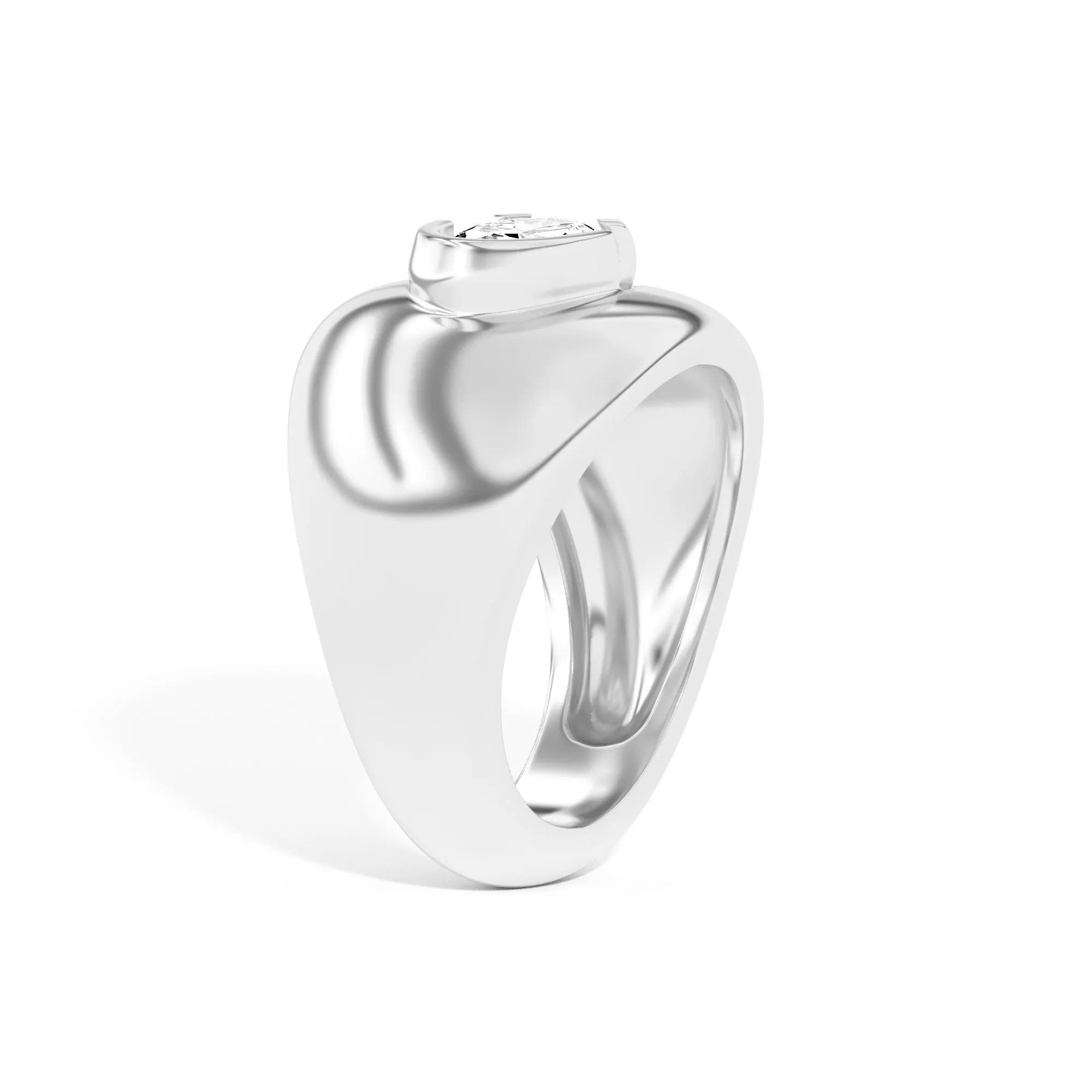 Ando Oval Negative Space Bombe Ring