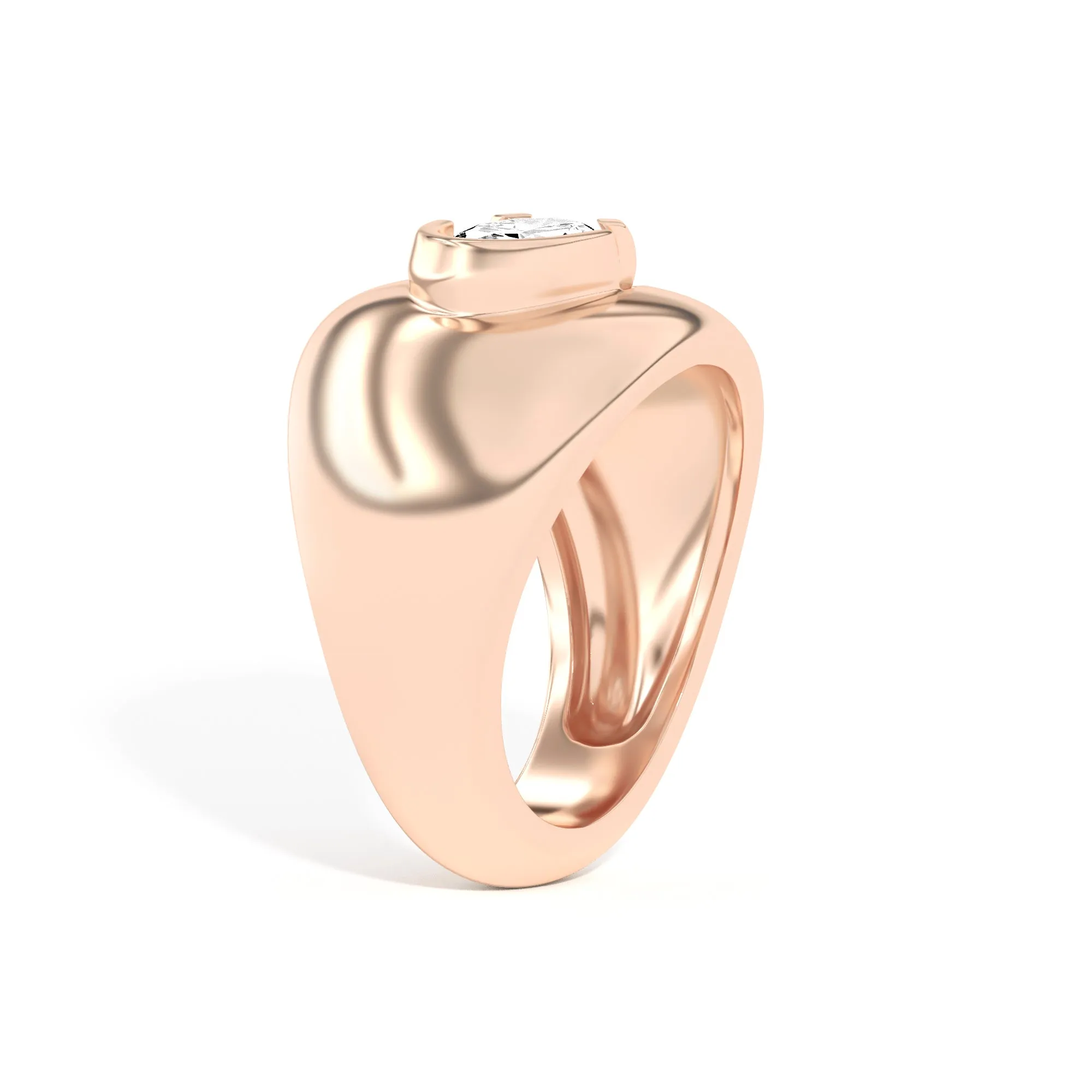 Ando Oval Negative Space Bombe Ring