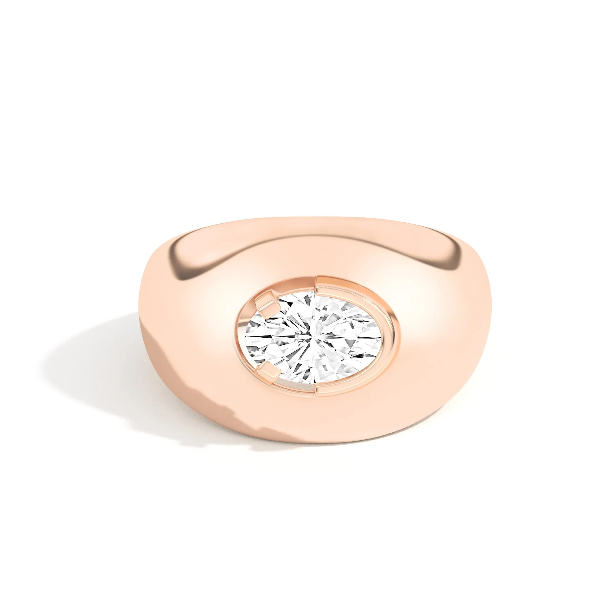 Ando Oval Negative Space Bombe Ring
