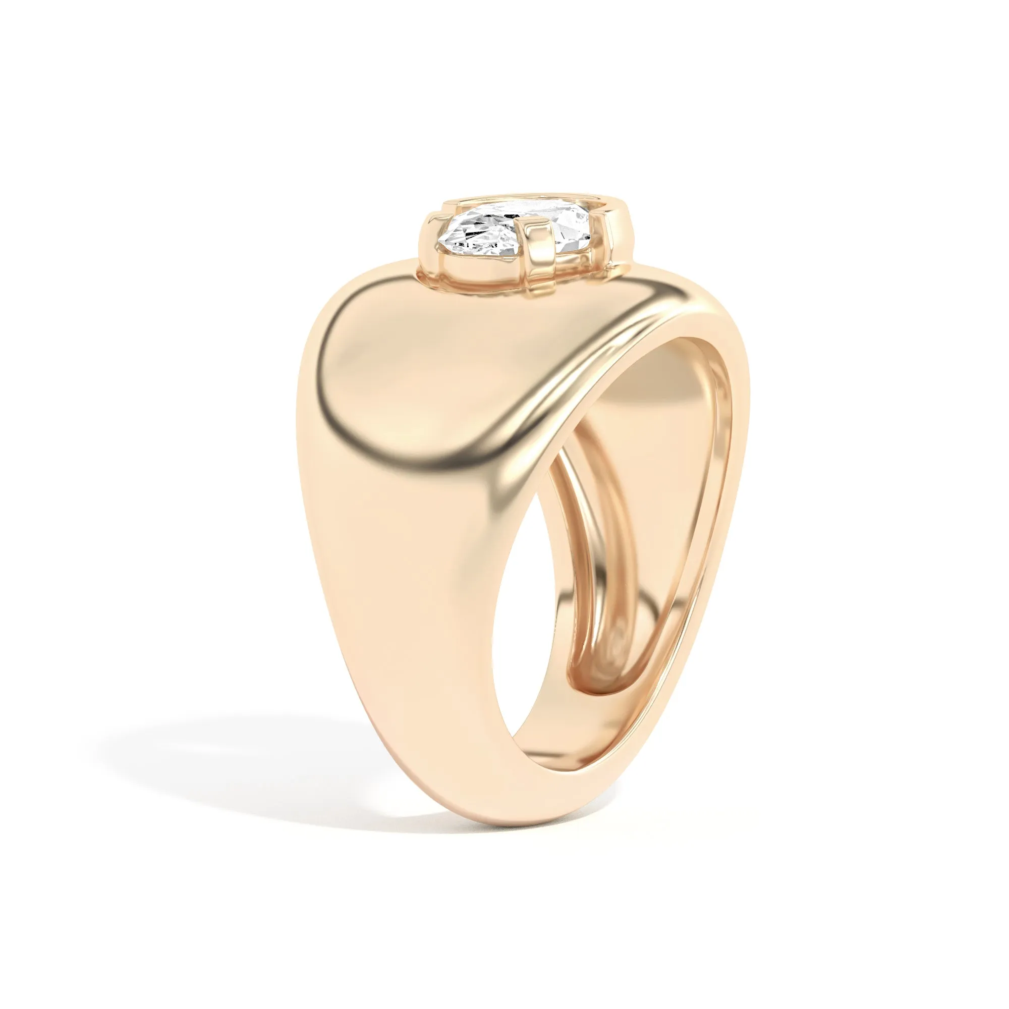 Ando Oval Negative Space Bombe Ring