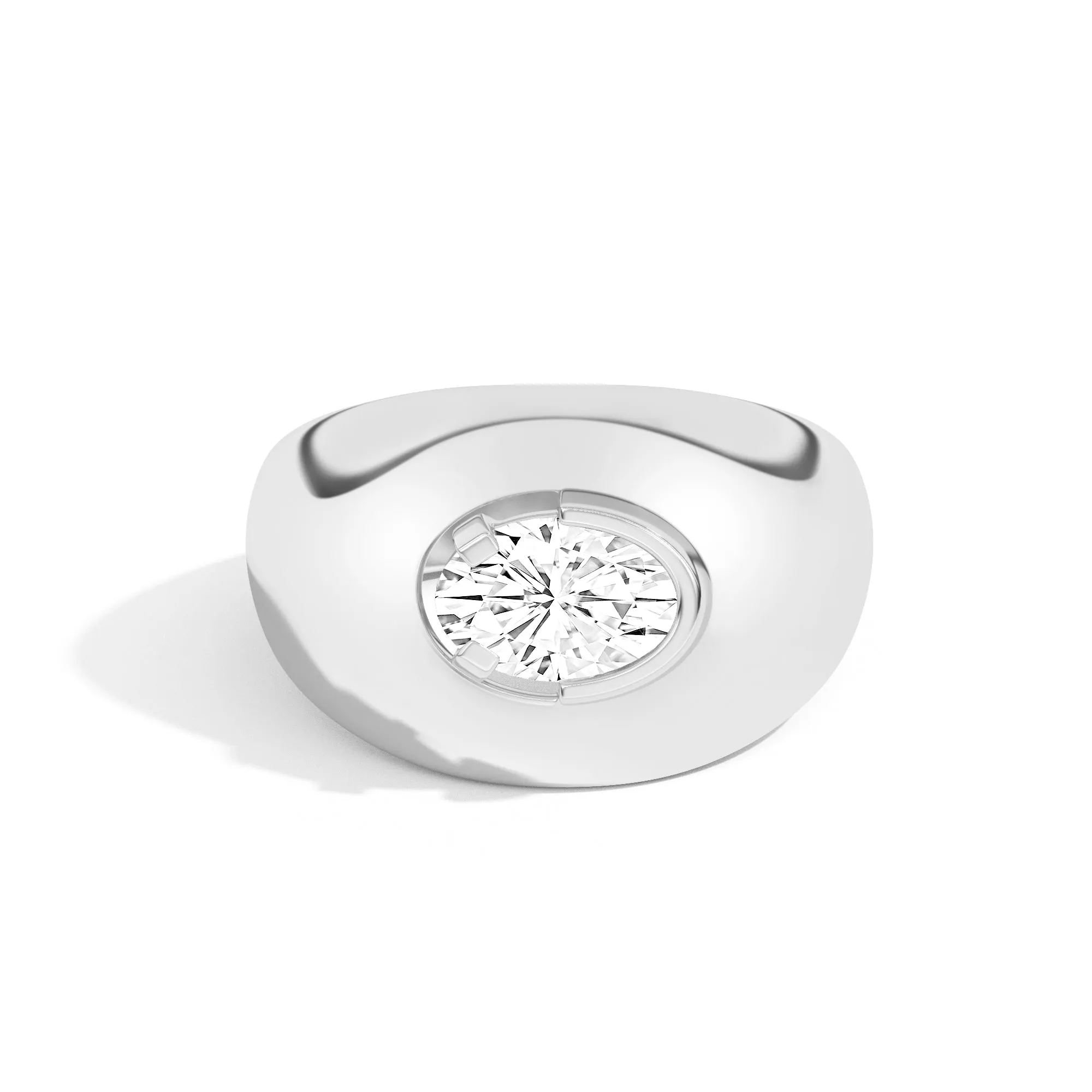 Ando Oval Negative Space Bombe Ring