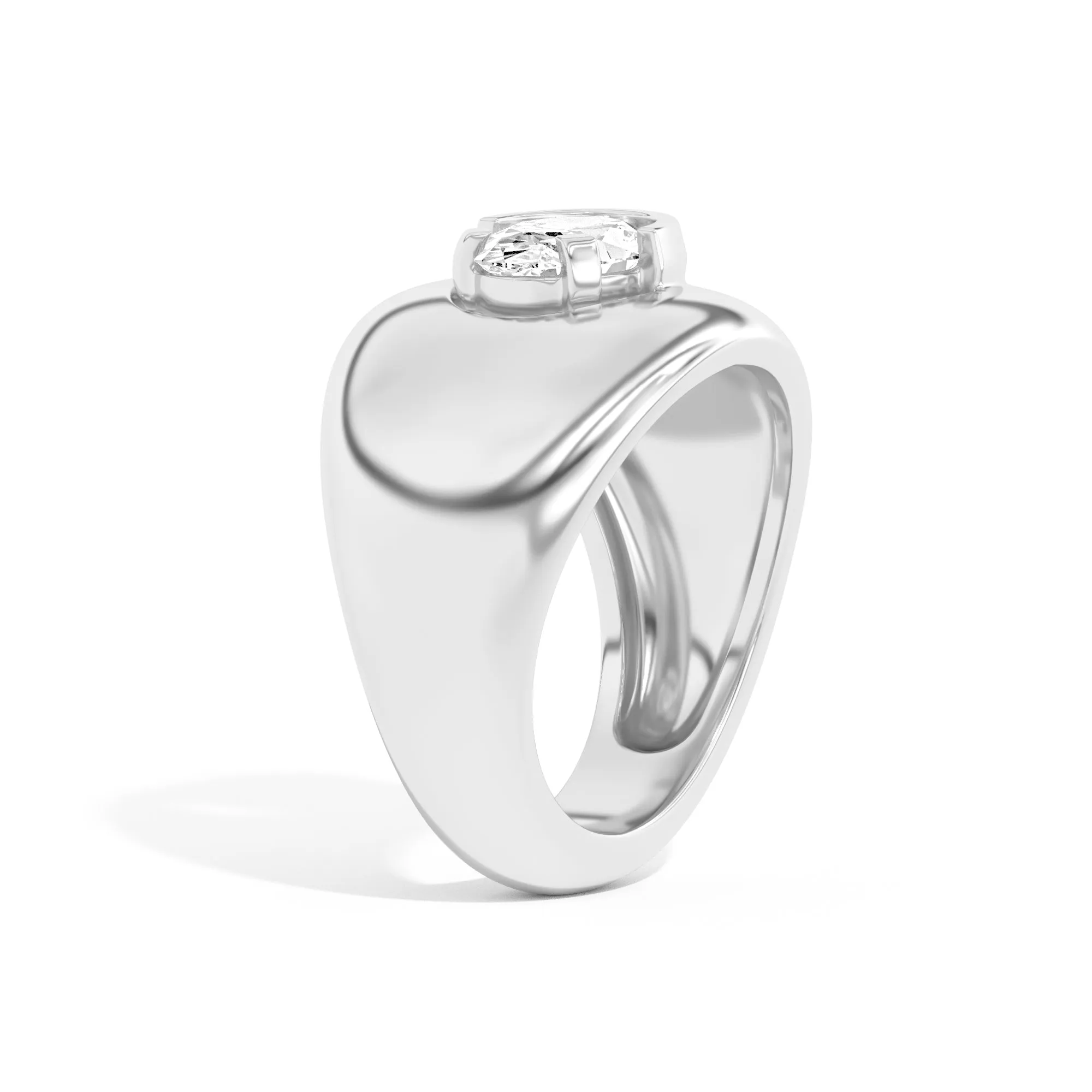 Ando Oval Negative Space Bombe Ring