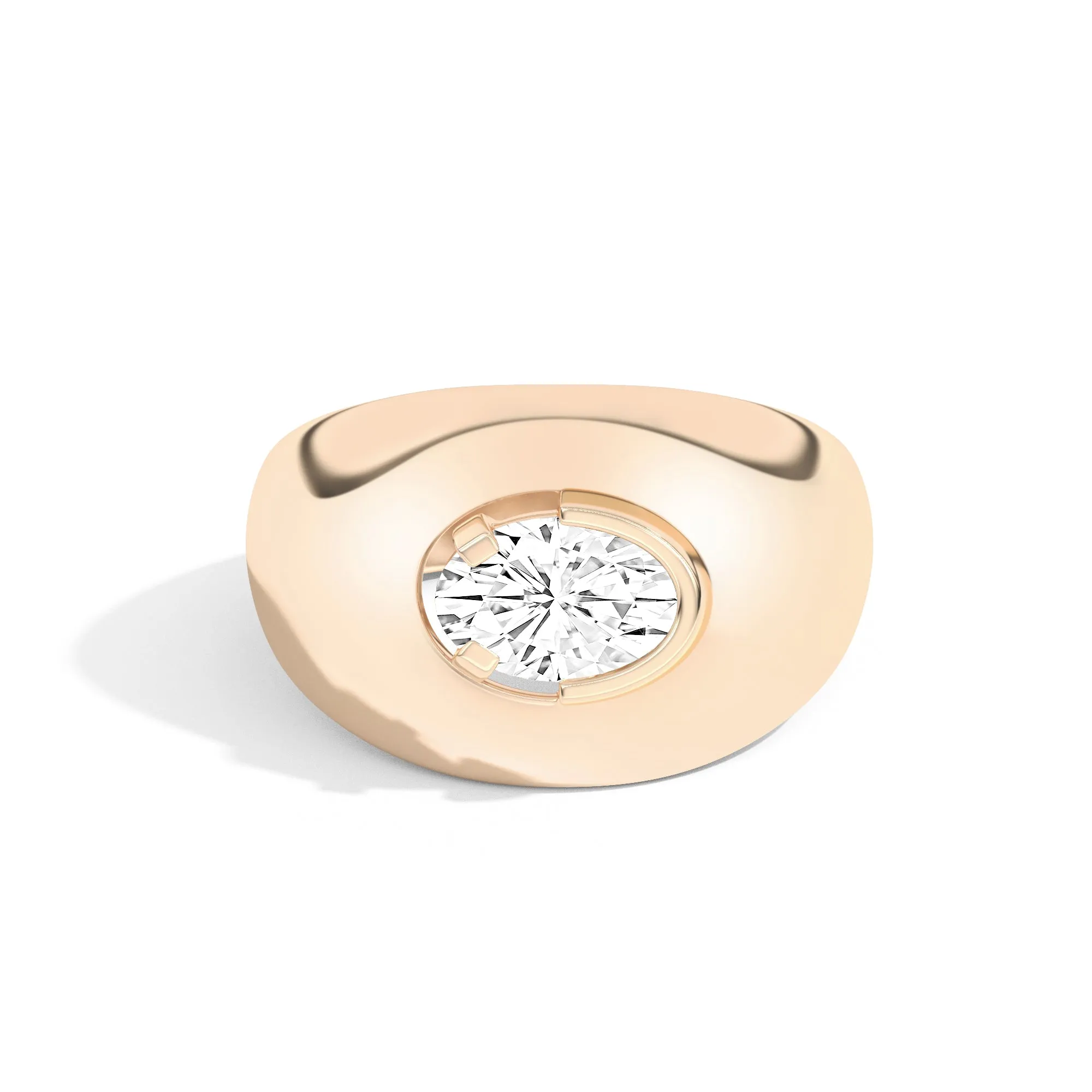 Ando Oval Negative Space Bombe Ring