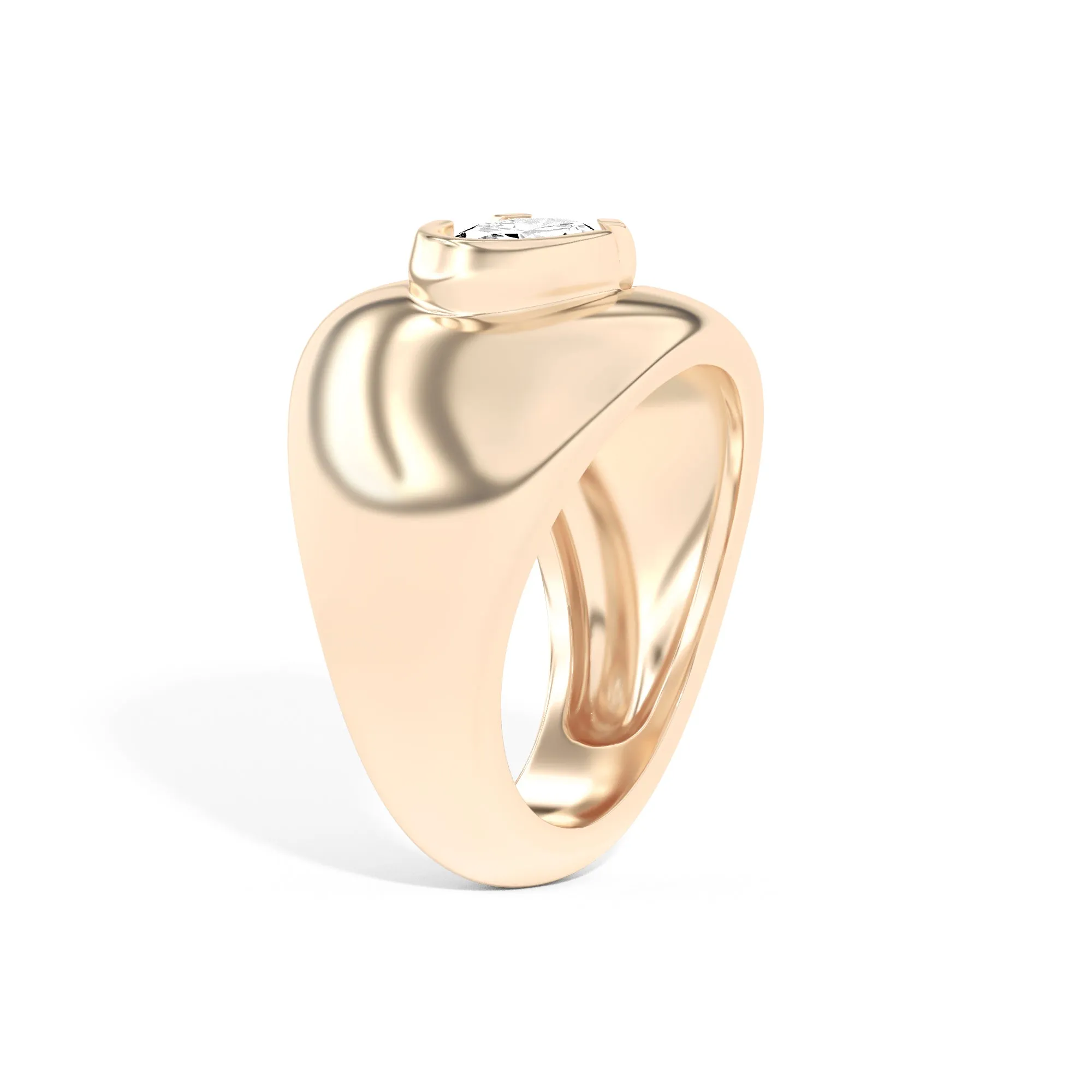 Ando Oval Negative Space Bombe Ring