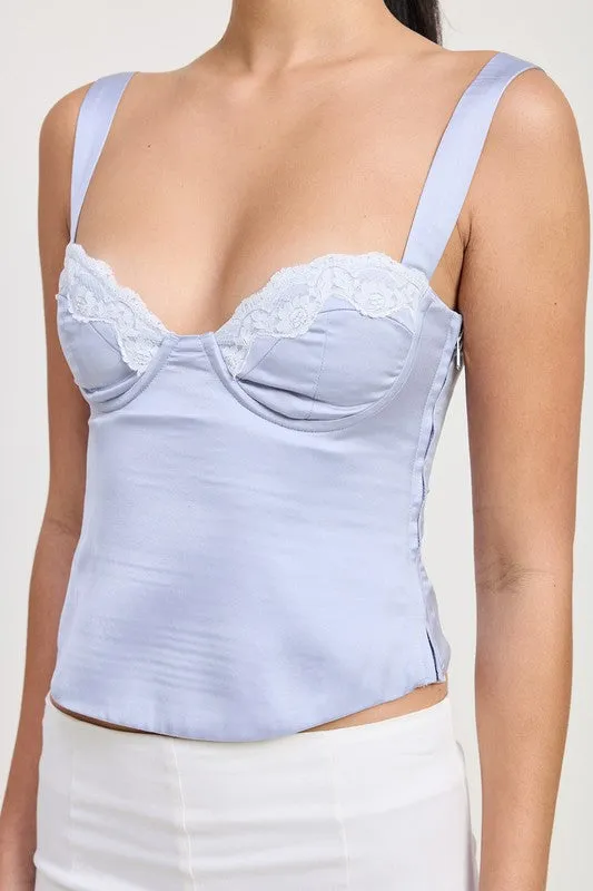 Angel Pink Satin Bustier
