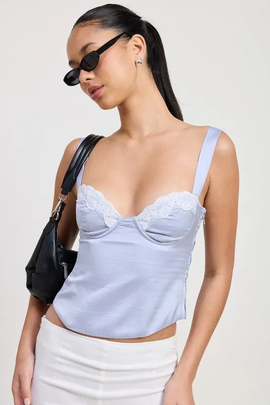 Angel Pink Satin Bustier
