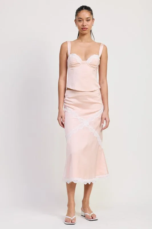 Angel Pink Satin Bustier
