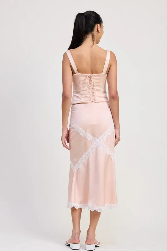 Angel Pink Satin Bustier