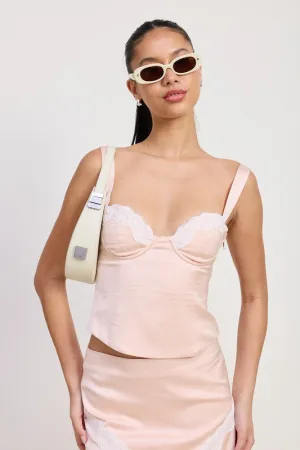 Angel Pink Satin Bustier