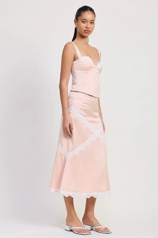 Angel Pink Satin Bustier