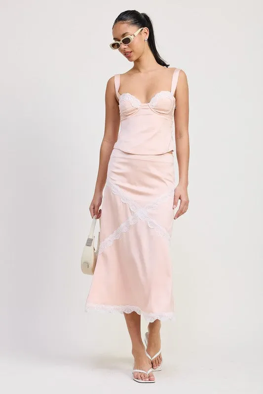 Angel Pink Satin Bustier