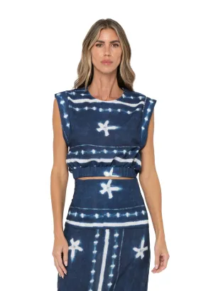 Anika Top Indigo Shibori