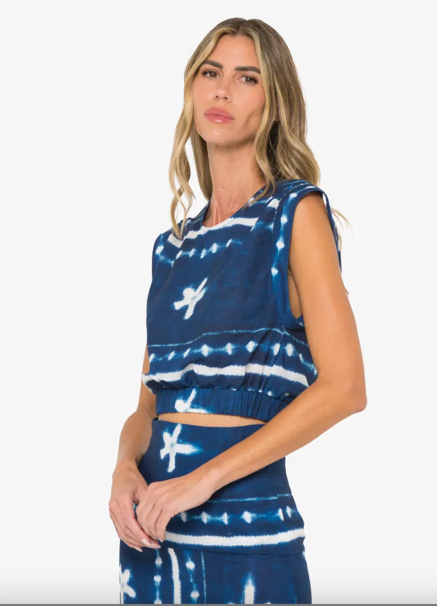 Anika Top Indigo Shibori