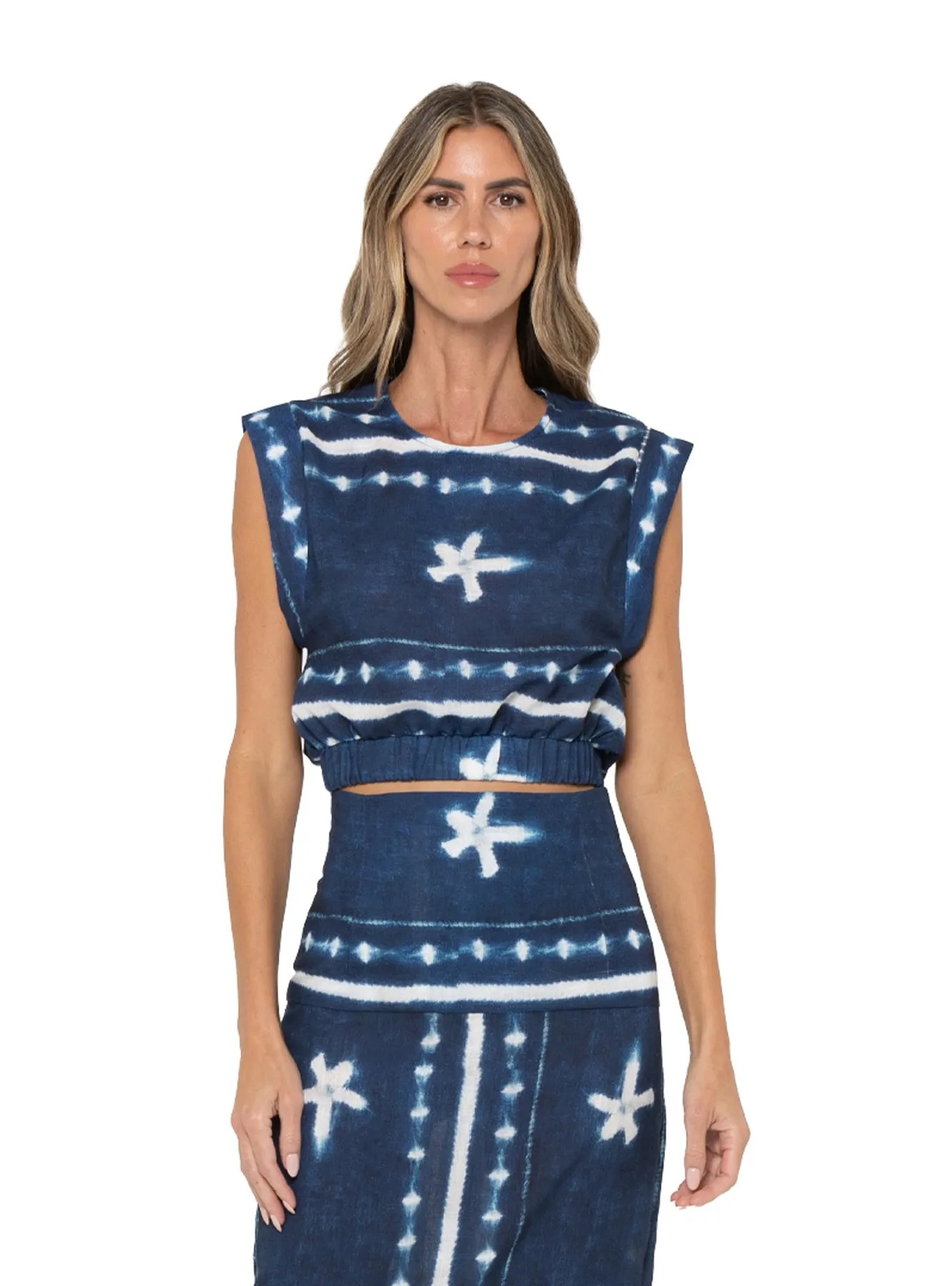Anika Top Indigo Shibori