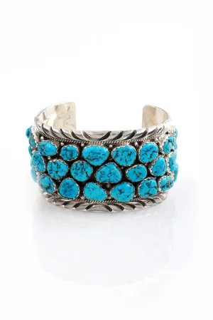 Anthony Skeets Kingman Turquoise Row Cuff