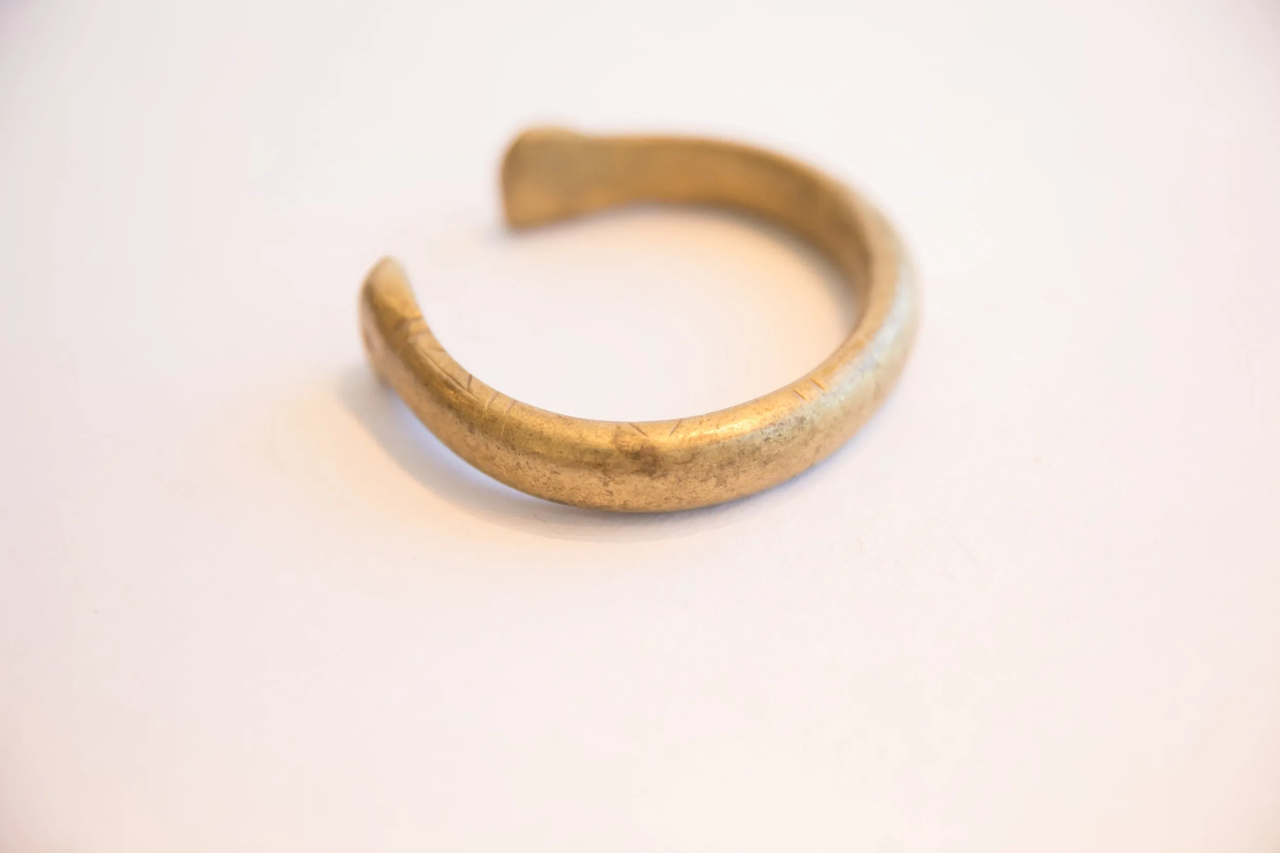 Antique African Bronze Snake Cuff Bracelet