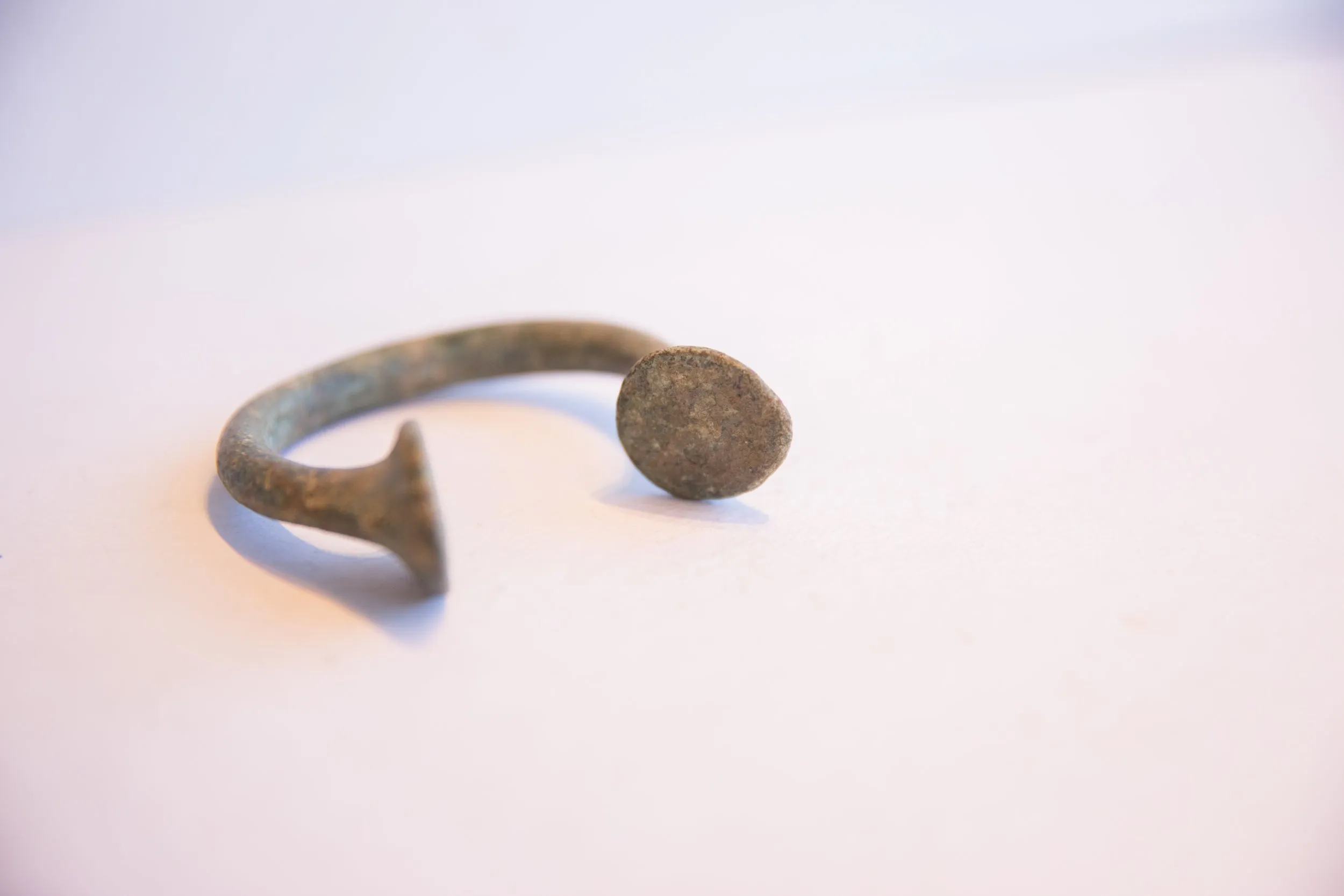 Antique African Oxidized Manilla Cuff Bracelet