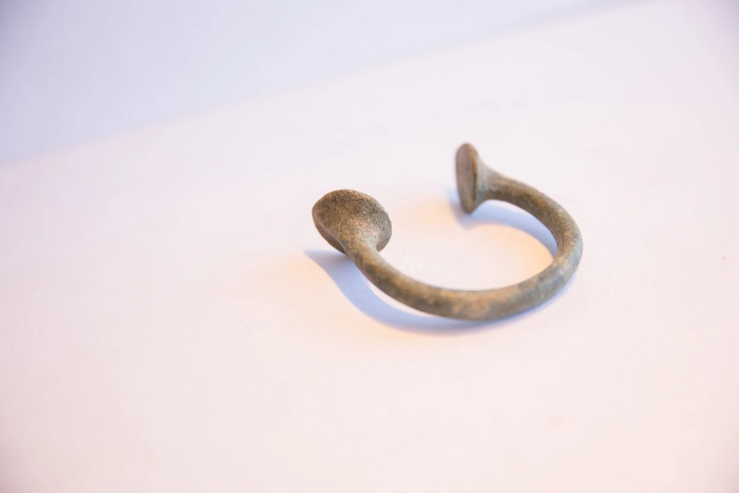 Antique African Oxidized Manilla Cuff Bracelet