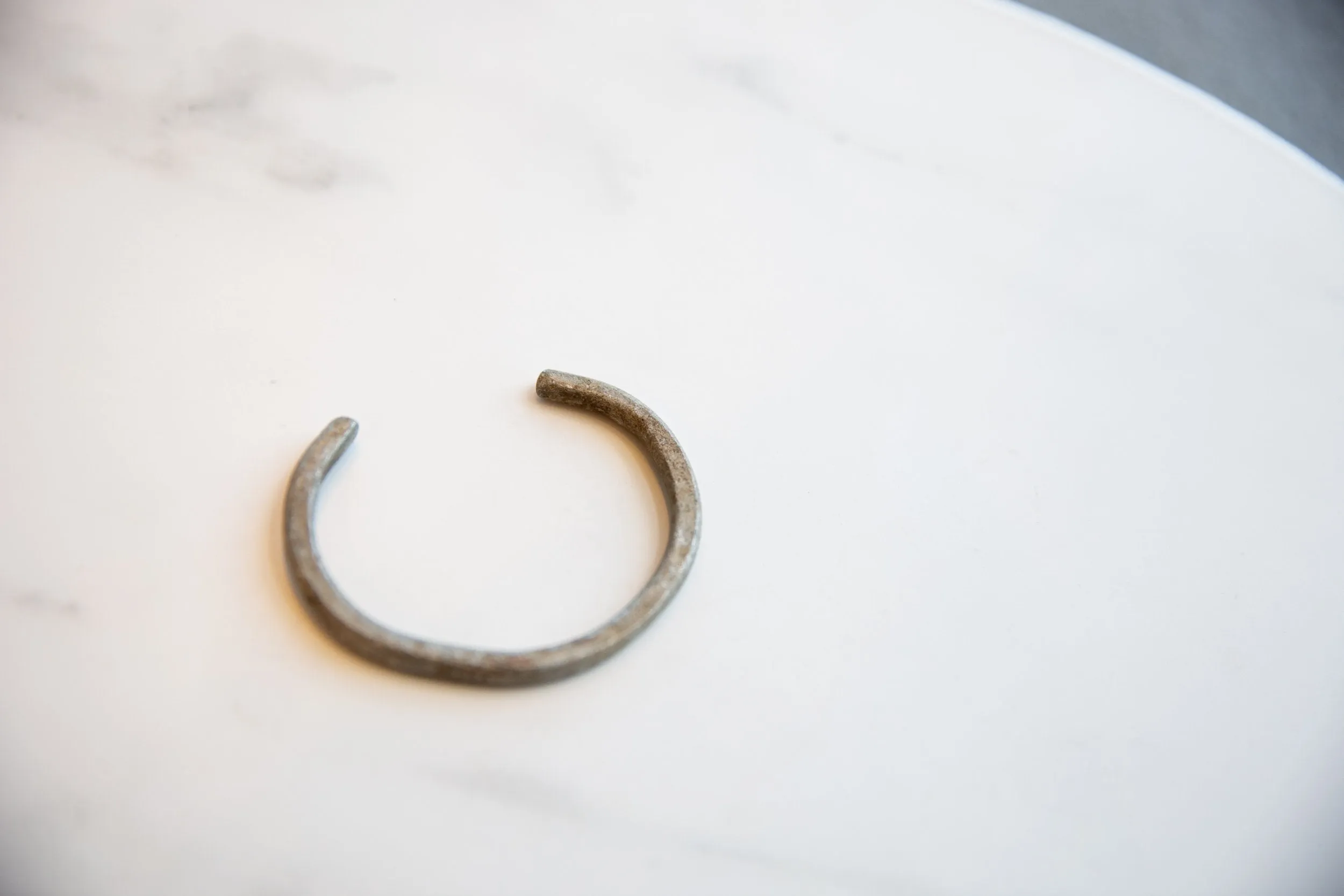 Antique African Simplistic Aluminum Cuff Bracelet