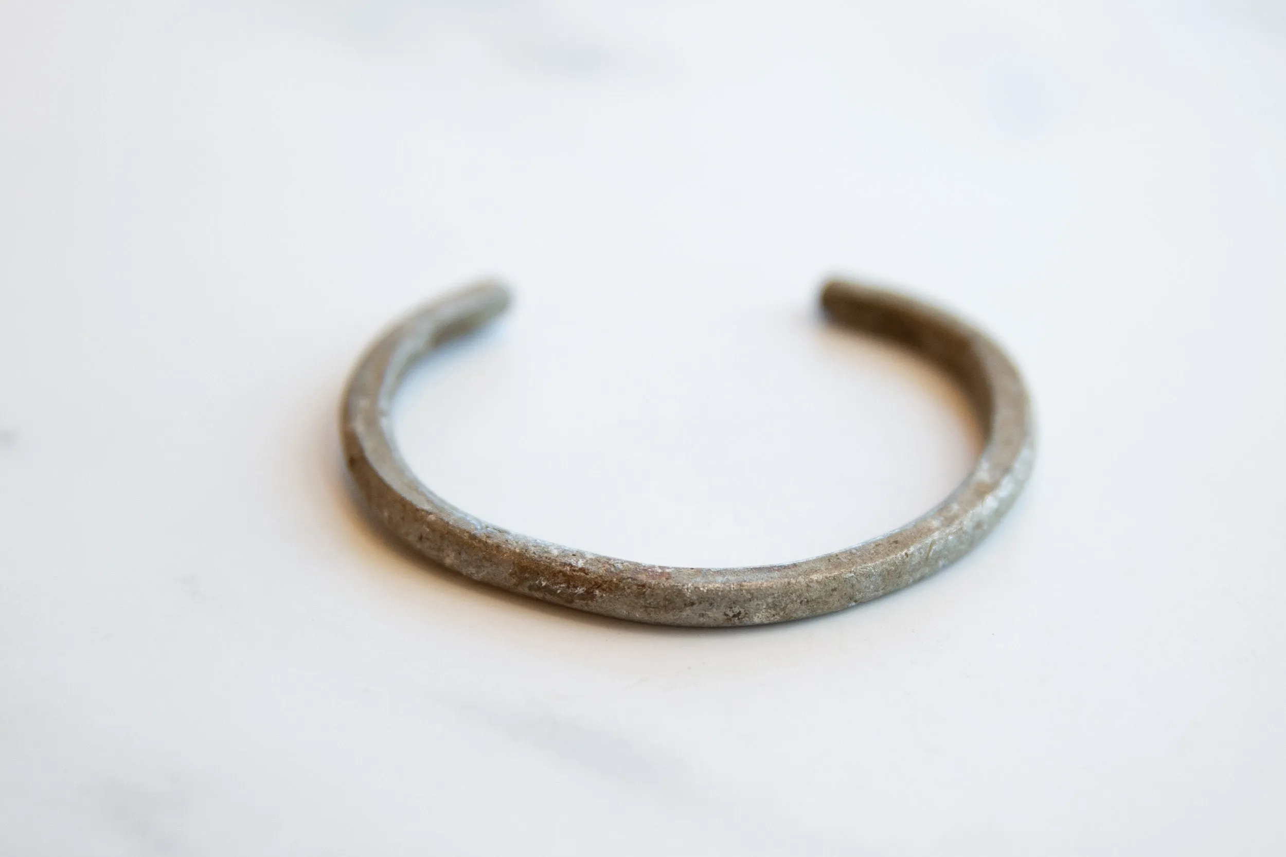 Antique African Simplistic Aluminum Cuff Bracelet