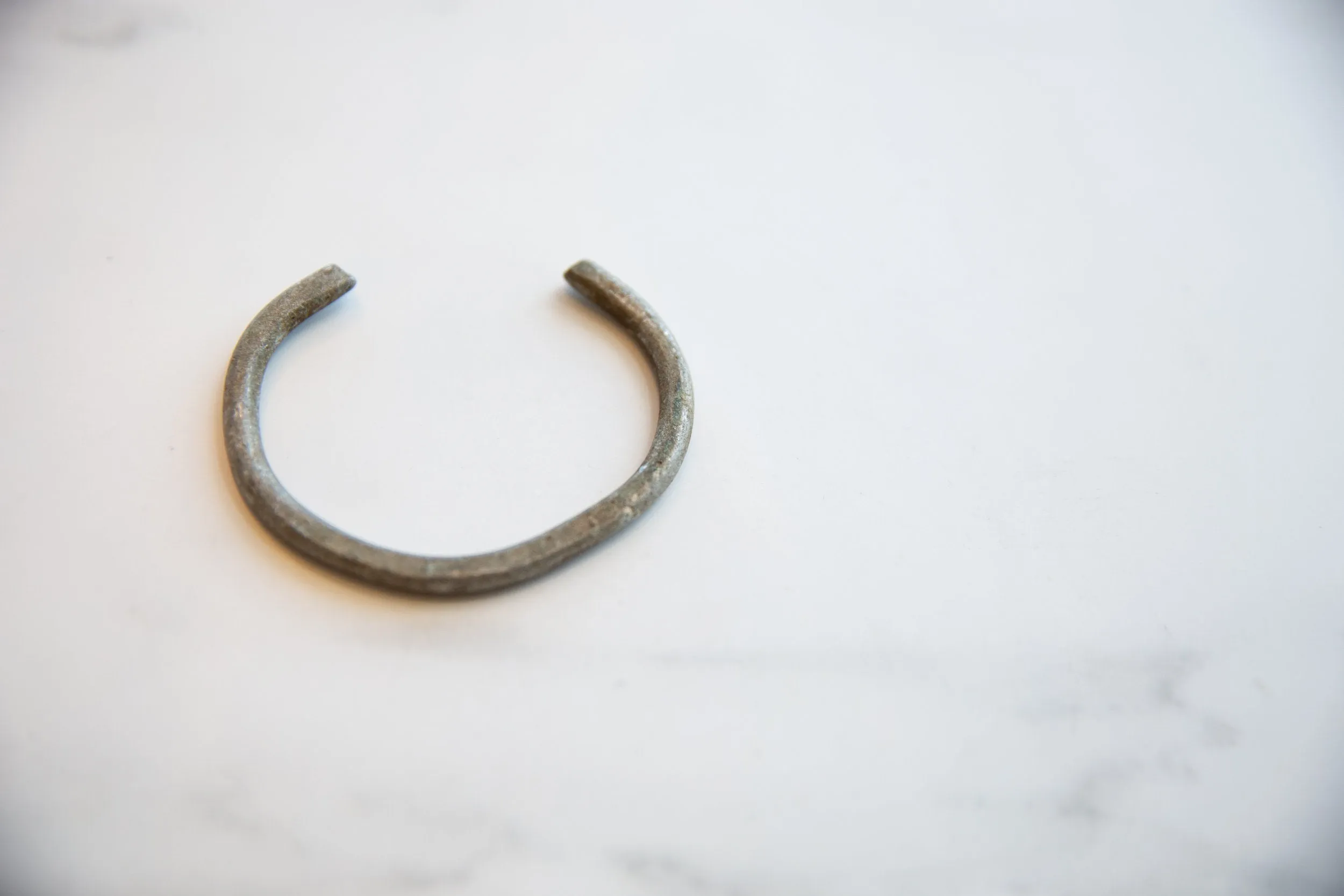 Antique African Simplistic Aluminum Cuff Bracelet