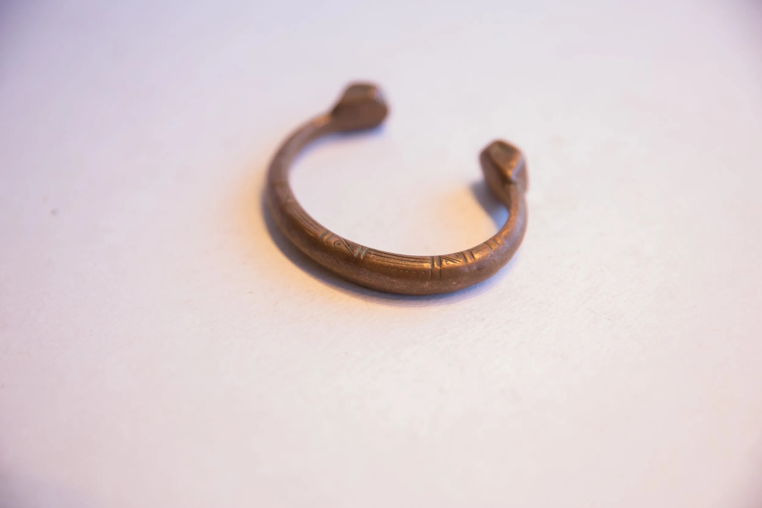 Antique African Small Snake Cuff Bracelet